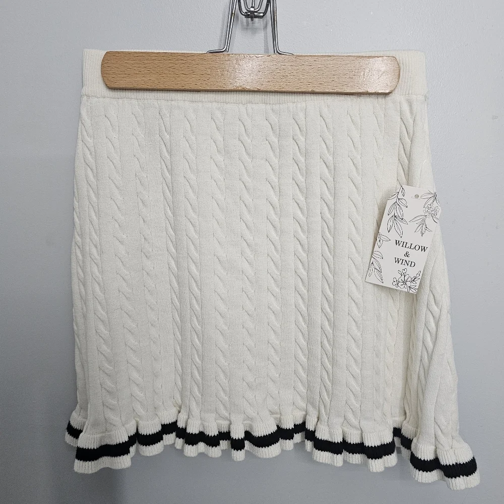 Willow & Wind Ivory Cable Knit Sweater and Skirt Set - Picture 4 of 4